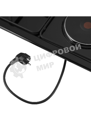 Комбинированная варочная панель Maunfeld EEHE.64.5EB/KG, 4 конфорки, эмалированная сталь, черный