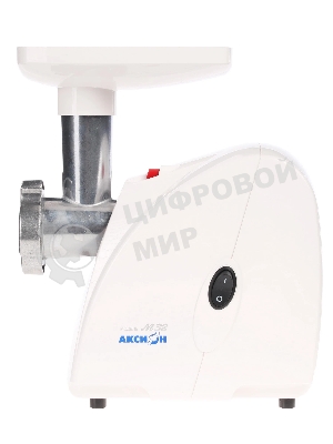 Мясорубка электрическая Аксион М32.03 белый, 1500 Вт, 1.7 кг/мин, защита от перегрузки, насадки - 5