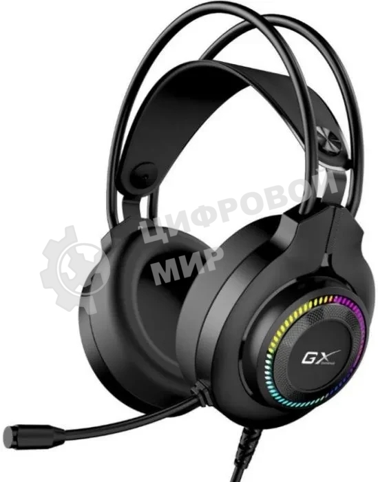 Гарнитура Genius HS-GX580U чёрный, проводная, USB, подсветка