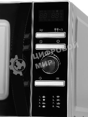Микроволновая печь Hyundai HYM-D3026 серебристый, 20 л, 700 Вт, переключатели - кнопки, поворотный механизм