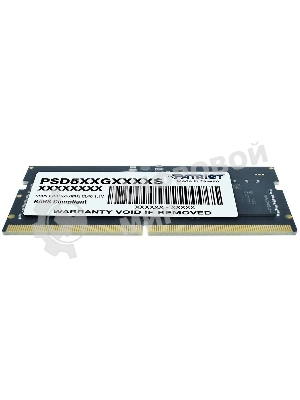 Оперативная память Patriot Signature, DDR5, 8GB (1x8 GB), 5600 MHz, CL46, SO-DIMM