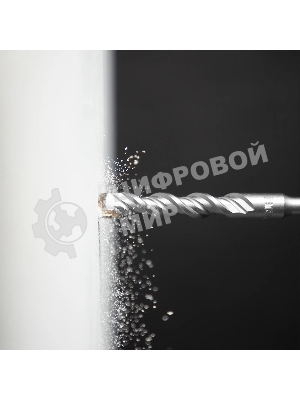 Бур по бетону Denzel двойная спираль, Cobalt W-tip, 10x160 мм, SDS PLUS
