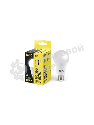 Лампа светодиодная IEK LLE-A60-11-230-65-E27 ECO A60 11Вт грушевидная 230В 6500К E27