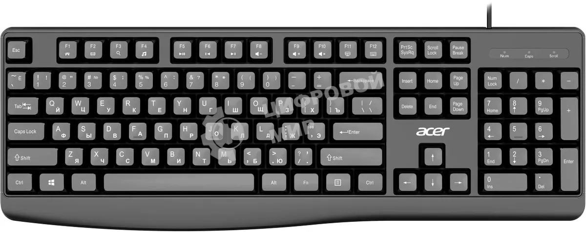 Клавиатура проводная Acer OKW301 (ZL.KBDCC.01A), USB, черный
