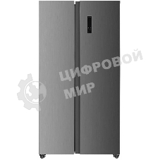 Холодильник Kraft KF-MS4801XI серый двухкамерный, 316/164 л, морозилка сбоку, No Frost, Side-by-Side