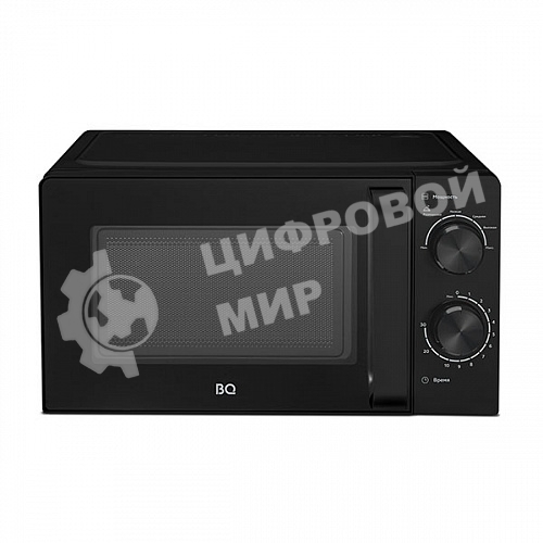 Микроволновая печь BQ MWO-20004SM/W черный, 20 л, 700 Вт, переключатели - поворотный механизм