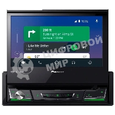 Автомагнитола Pioneer AVH-Z7250BT, 1 DIN, CD, Bluetooth, USB Type-A, AUX, CarPlay, пульт ДУ, съёмная панель