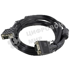 Кабель VGA сигнальный 15M, 15M, ферр.кольца, 3м.5bites