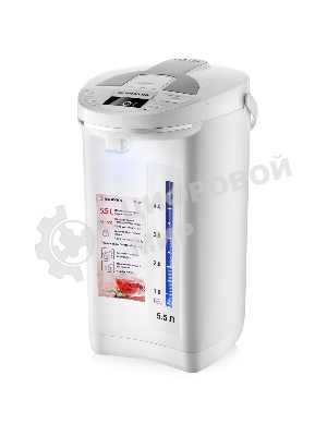 Термопот BRAYER 1091BR-WH, 1450 Вт, 5,5 л, 2 спос.подач.воды, LCD-дисп, поддерж.темпер,блокировка