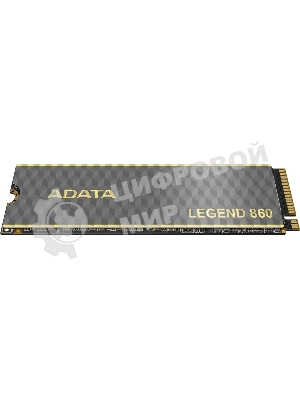 Накопитель SSD ADATA LEGEND 860, 2Tb, PCIe 4.0 x4, M.2 2280, NVMe, R/W 6000/5000, с радиатором