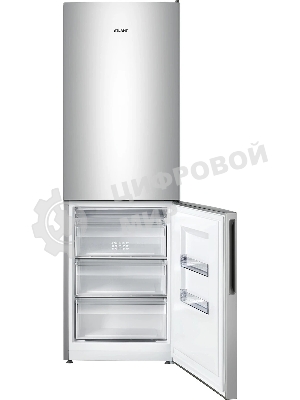 Холодильник Atlant XM-4621-181 серебристый двухкамерный 205/119л морозилка снизу