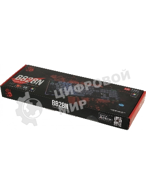 Клавиатура проводная A4Tech Bloody B828N USB черный/серый