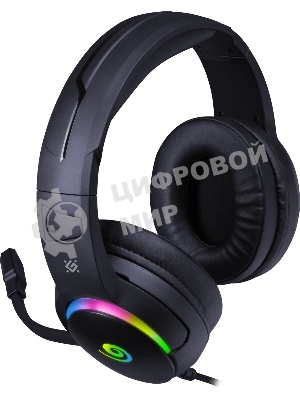 Гарнитура Defender Debor чёрный, проводная, USB, подсветка