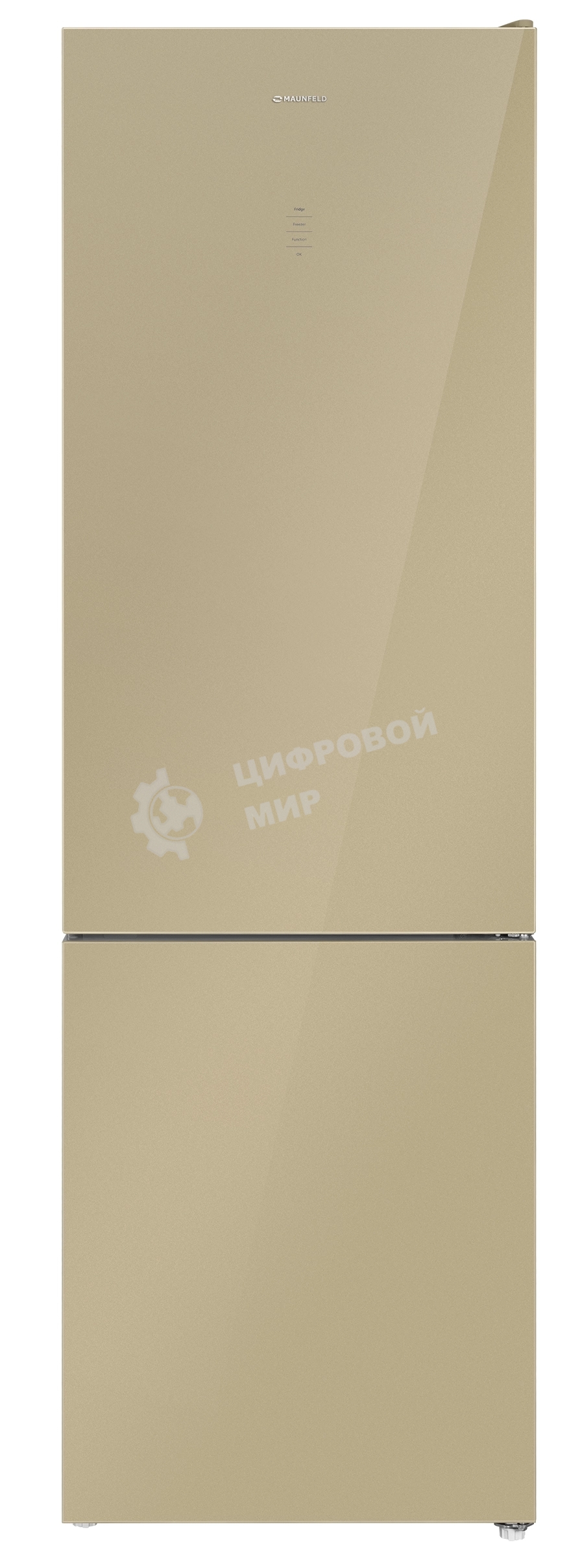 Холодильник Maunfeld MFF200NFBG бежевый двухкамерный 271/106л морозилка снизу, No Frost