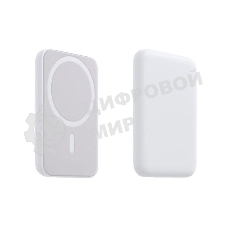 Портативное беспроводное зарядное устройство Rexant Power Bank (аккумуляторная батарея) 5000 mAh, MagSafe, белый