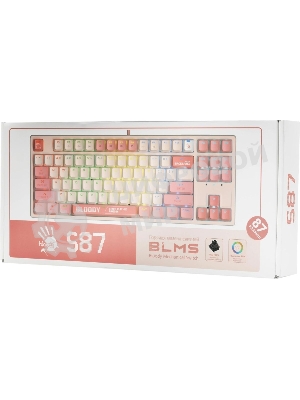Клавиатура проводная A4Tech Bloody S87 Energy (S87 USB ENERGY PINK) USB розовый