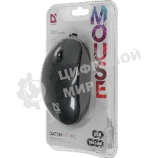 Мышь проводная Defender Datum MS-980 черный, 1000 dpi, USB, кнопки - 3