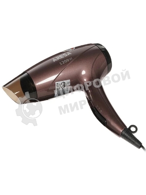 Фен ARESA AR-3214 коричневый/черный, 1250 Вт, компактный