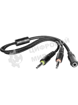 Гарнитура Defender Cujo чёрный/красный, проводная