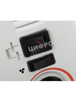 Конвектор Centek CT-6124 белый, 750/1250/2000 Вт, 20 м2, механический термостат