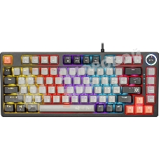 Клавиатура проводная механическая Defender Wildfire GK-213 RU,сер/чер,82кн,TNT розов,1.5м 1