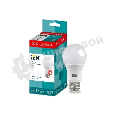 Лампа светодиодная IEK LLE-A60-12-12-24-40-E27 A60 шар 12Вт 12-24В 4000К E27 (низковольтная)