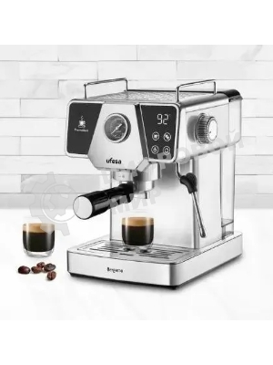 Кофеварка рожковая Ufesa BERGAMO серебристый, исп. кофе - молотый, 1.8 л, 1350 Вт, 20 бар