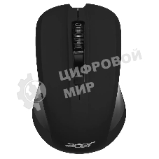 Мышь беспроводная Acer OMR010 черный, 1200 dpi, радиоканал, USB, кнопки - 3