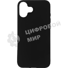 Чехол (клип-кейс) BoraSCO для Apple iPhone 16 Plus Silicone Case черный (73521)