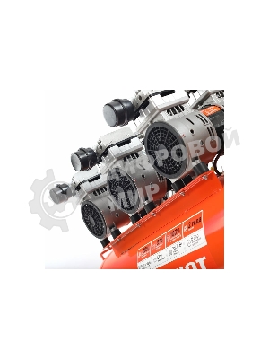 Компрессор поршневой безмасляный Patriot WO 100-440, 440 л/мин, 8 бар, 2500 Вт, 100 л, быстросъем и 