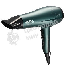 Фен ARESA AR-3218 зеленый, 2200 Вт, ионизация