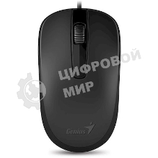 Мышь проводная Genius DX-120 черный, 1000 dpi, USB, кнопки - 3