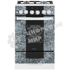 Плита газовая Gefest 5500-02 0113 мрамор, конфорок 4 шт, духовка 52 л, 50 см x 85 см x 58.5 см