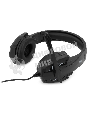 Гарнитура Oklick HS-L355G чёрный, проводная, 3.5 мм, подсветка