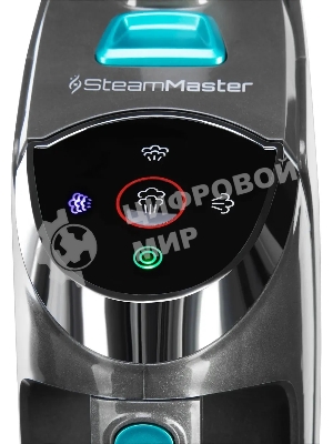 Пылесос паровой вертикальный Starwind SSV9550 темно-серый/голубой, питание от сети, 120 Вт, уборка влажная/паром/сухая, пылесборник 0.5 л