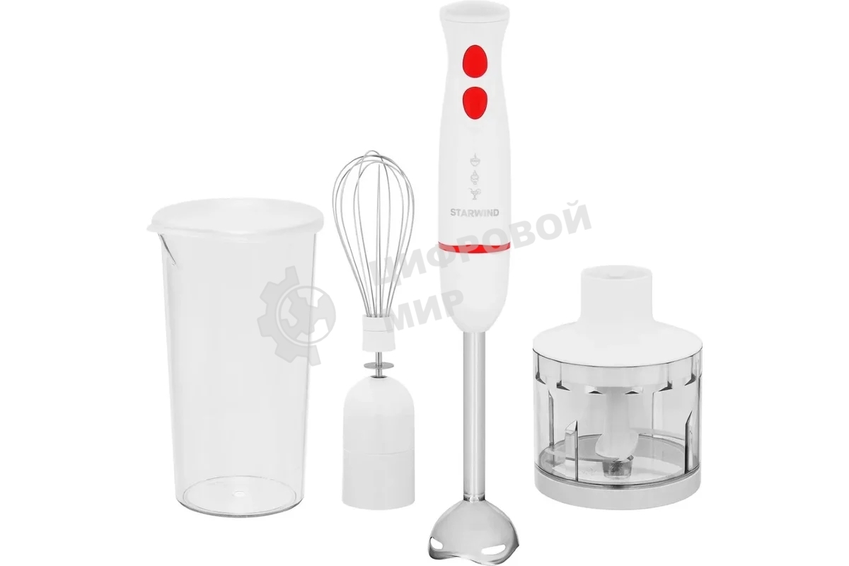 Блендер погружной Starwind SBP2242 500 Вт, белый/оранжевый