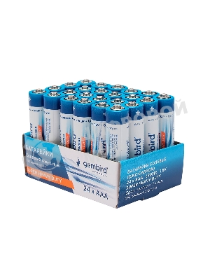 Батарейки солевые Gembird GB-R03P-24B, тип AAA, 24шт, коробка