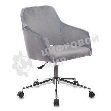 Кресло офисное Бюрократ CH-380SL серая жемчужина Italia 26, крестовина металл хром