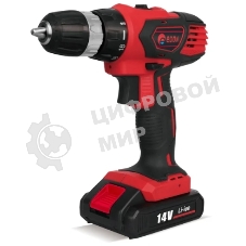 Дрель-шуруповерт Edon AD-14C, 14 В, 2 Ач, 25 Нм, щеточный