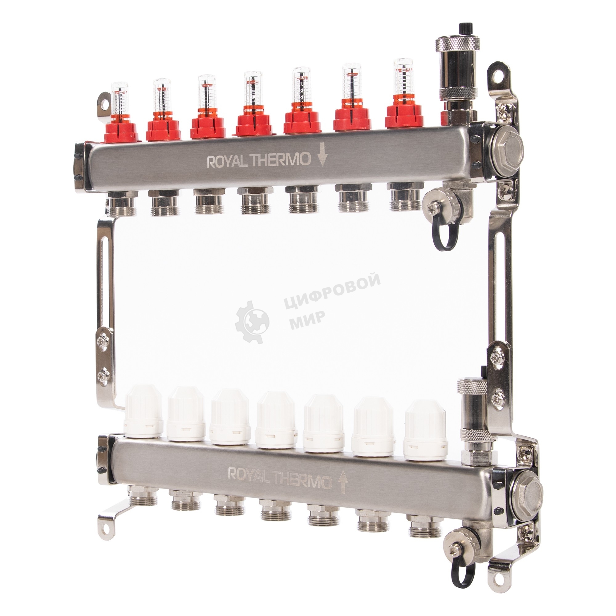 Коллектор Royal Thermo нерж. в сборе с расходомерами 1