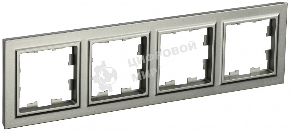 Рамка 4-местная IEK BRITE РУ-4-БрШ (BR-M42-K37) шампань