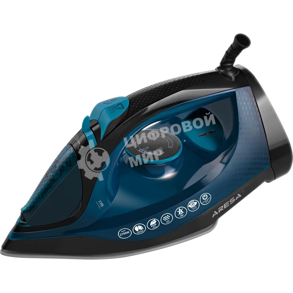 Утюг Aresa AR-3127 синий/черный, 2700 Вт, 45 г/мин, 145 г/мин, 320 мл