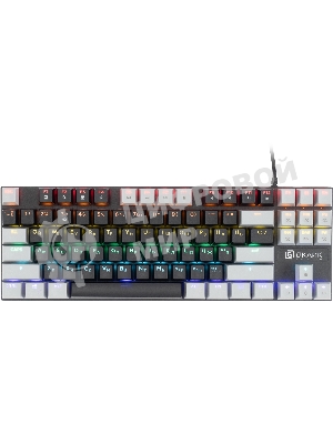 Клавиатура проводная Oklick K600X механическая черный/серый USB Multimedia for gamer LED