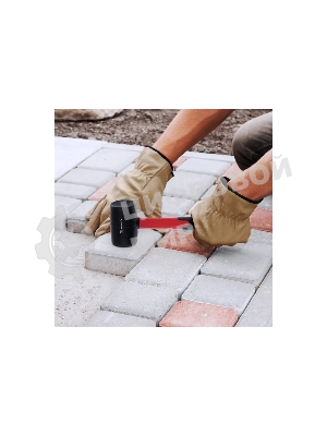 Киянка резиновая Matrix 11193 680 г, черная резина, фибергласовая рукоятка