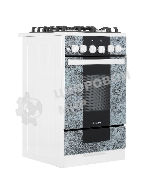 Плита газовая Gefest 5500-02 0113 мрамор, конфорок 4 шт, духовка 52 л, 50 см x 85 см x 58.5 см