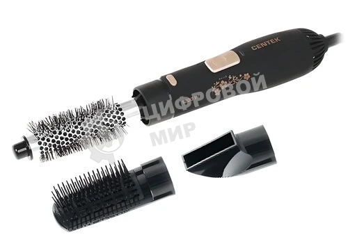 Фен-щётка Centek CT-2059 черный/золотистый, 1200 Вт, 25 мм