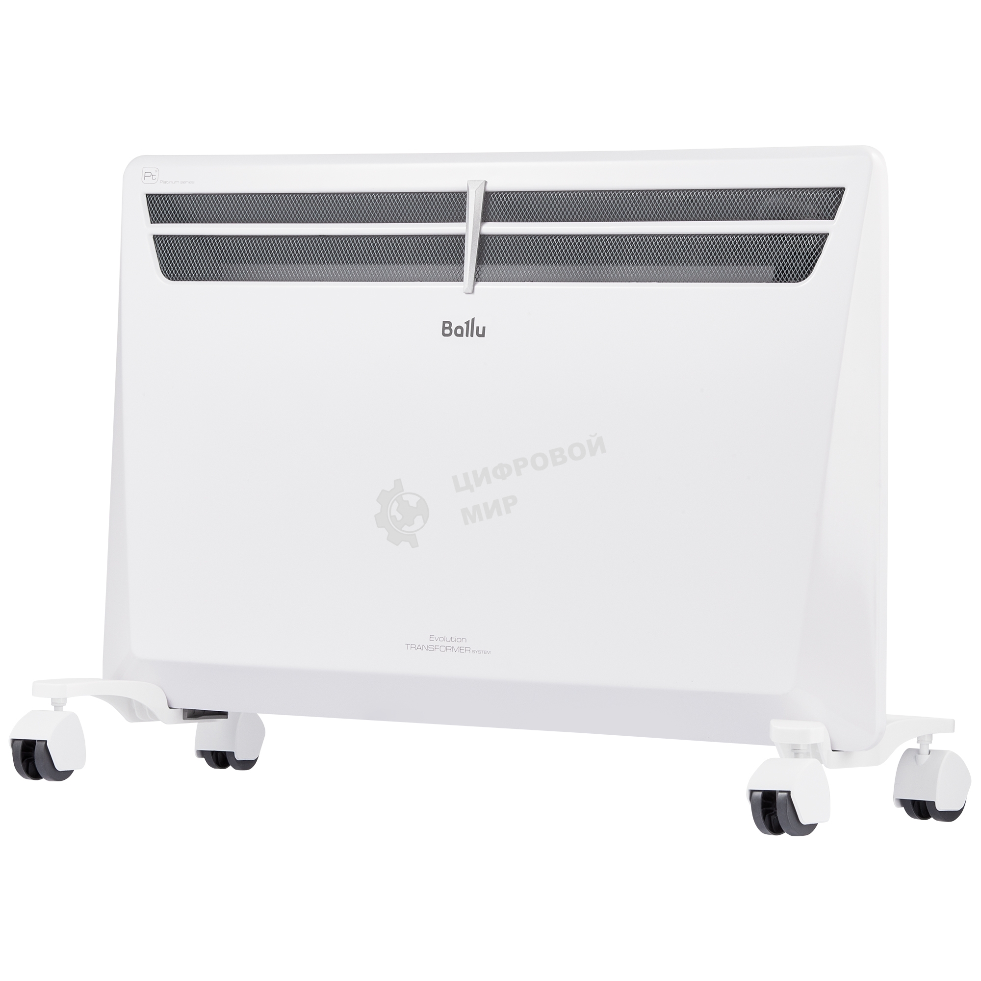 Комплект Ballu Transformer с блоком управления и шасси BEC/EVU-2000-4I белый, 2000 Вт, 25 м2, дисплей, термостат, WiFi