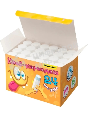 Клей-карандаш Silwerhof 15гр ПВП, дисплей картонный Монстрики