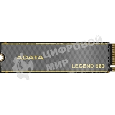 Накопитель SSD ADATA LEGEND 860, 2Tb, PCIe 4.0 x4, M.2 2280, NVMe, R/W 6000/5000, с радиатором