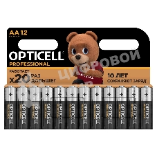 Элемент питания алкалиновый AA/LR6 (блист. 12шт) Professional Opticell 5052005